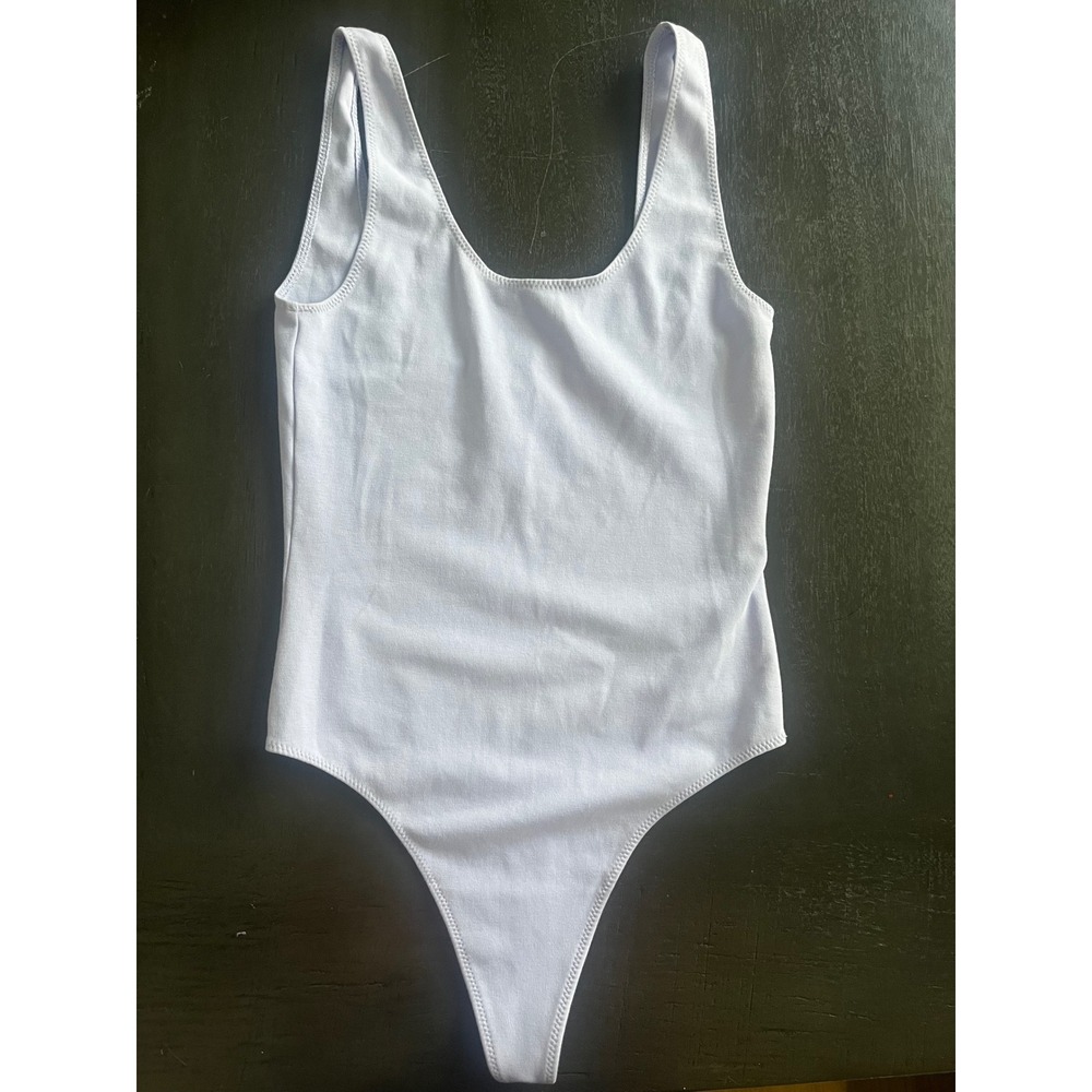Wilfred Free Aritzia Lavender Scoop Neck Thong Bodysuit Small Purple Small Basic